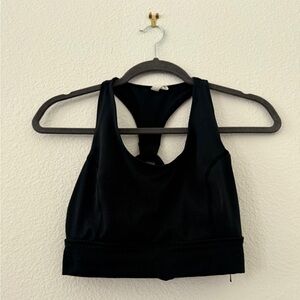 Free People Movement Women's Black Racerback Sports Bra and Leggings Set